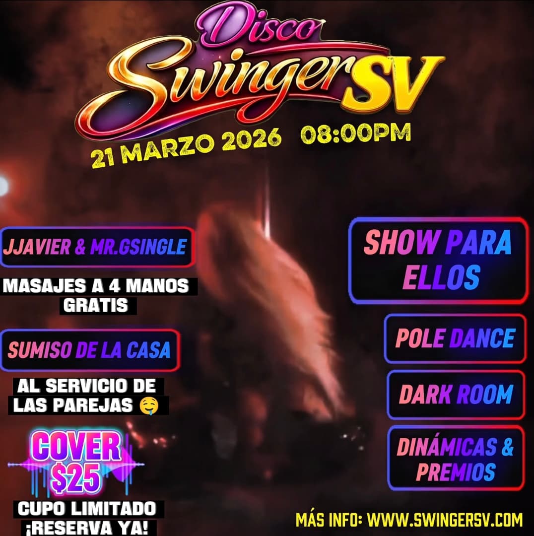 Afiche Fiesta Disco SwingerSV — SwingerSV